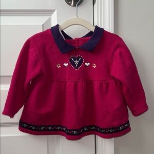Charming Pink Kids Sweater with Heart Detail